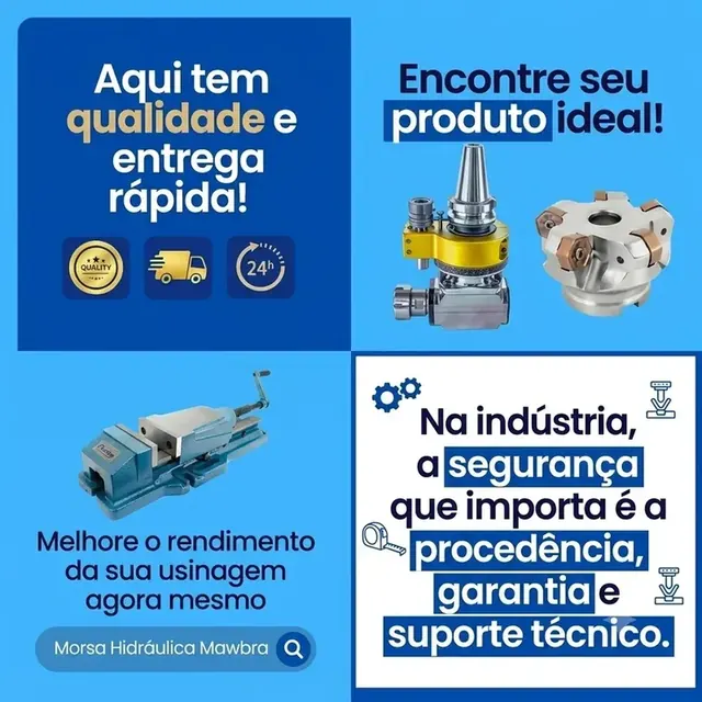 Qualidade e entrega rápida: encontre a ferramenta ideal e a morsa hidráulica Mawbra